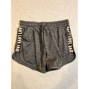 MM Women Gray Heather Love Tape Athletic Dolphin Shorts Size M‎ A31001